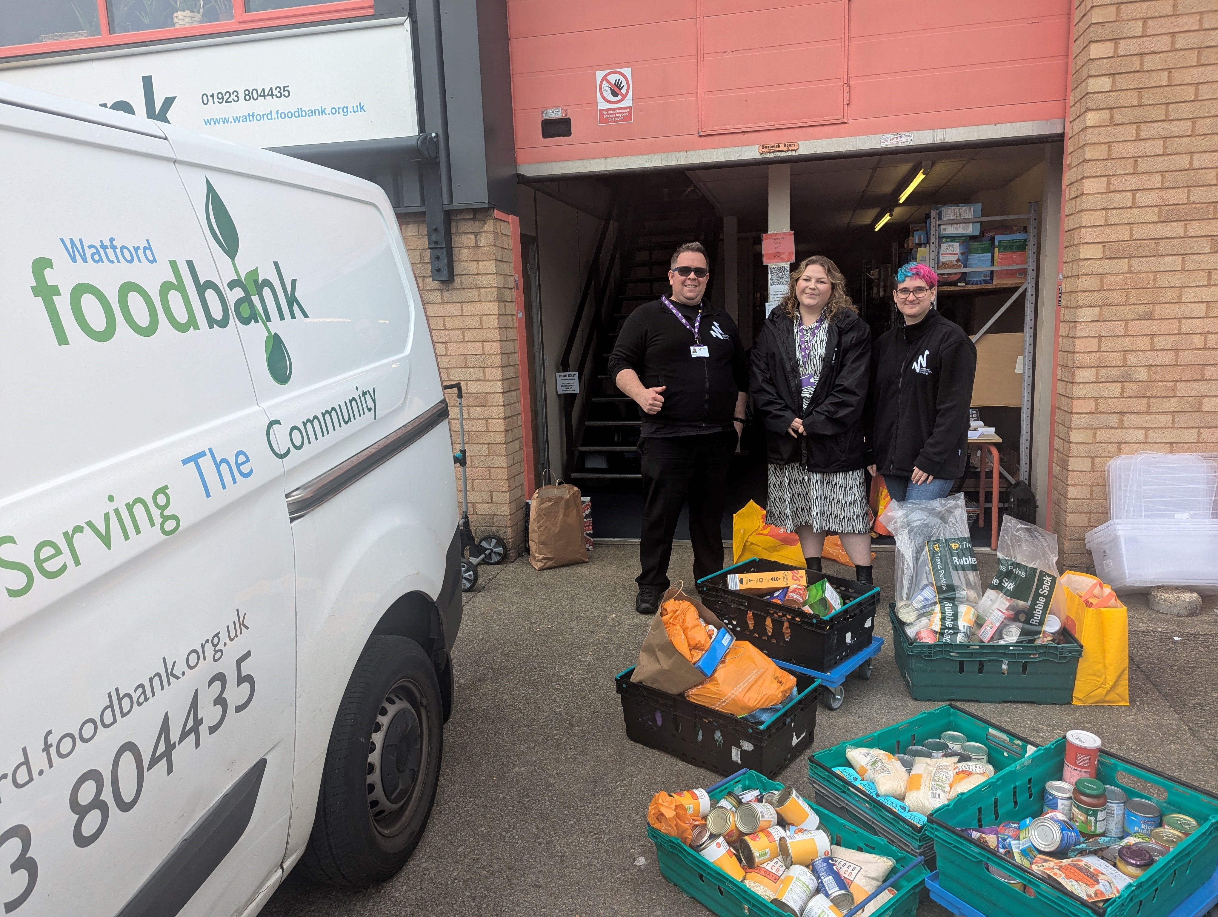 Raising money and supplies for Watford Foodbank